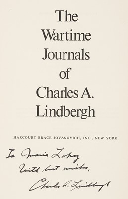 Lot 399 - Lindbergh (Charles Augustus). The Wartime Journals, 1970