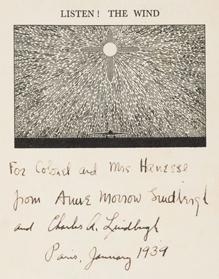 Lot 384 - Lindbergh (Anne Morrow). Listen! The Wind, 1938