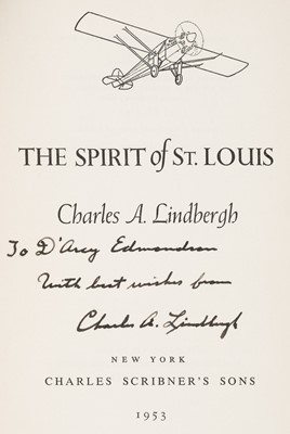 Lot 396 - Lindbergh (Charles Augustus). The Spirit of St. Louis, 1953