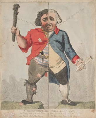 Lot 204 - Caricatures. A collection of eight caricatures, 18th & 19th century