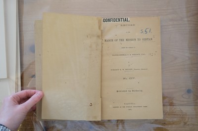Lot 34 - Younghusband (Francis Edward). Report of a Mission to the Northern Frontier of Kashmir, 1889