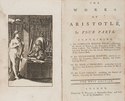 Lot 295 - Salmon (William). The Works of Aristotle, in Four Parts..., 1777 + 27 others
