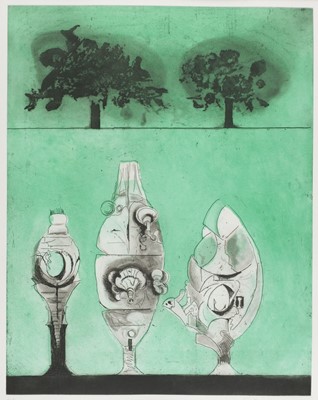 Lot 286 - Sutherland (Graham, 1903-1980). Three Standing Forms, 1978, etching and aquatint