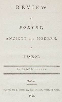 Lot 337 - [Barber, Mary]. Poems on Several Occasions, 1st edition, 1734 + 3 others
