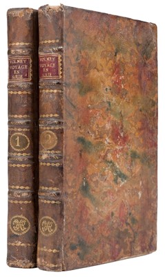 Lot 32 - Volney (Constantin Francois). Voyage en Syrie et en Egypte..., 1783, 1784, & 1785