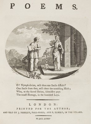 Lot 342 - [Penny, Anne]. Poems, London, Printed for the Author, 1780..., and others