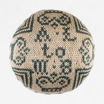 Lot 380 - Pincushion. A knitted pin ball, late 18th/early 19th century