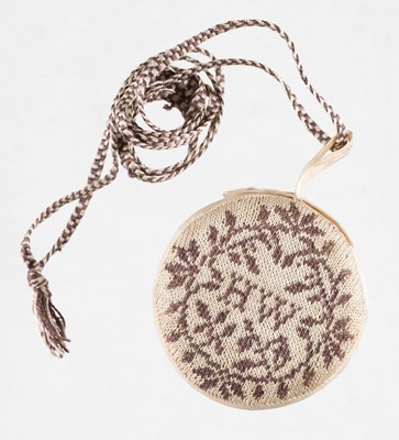 Lot 379 - Pincushion. A knitted girdle pin ball, early 19th century