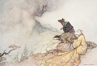 Lot 419 - Goble (Warwick, illustrator). Green Willow and Other Japanese Fairy Tales, 1910