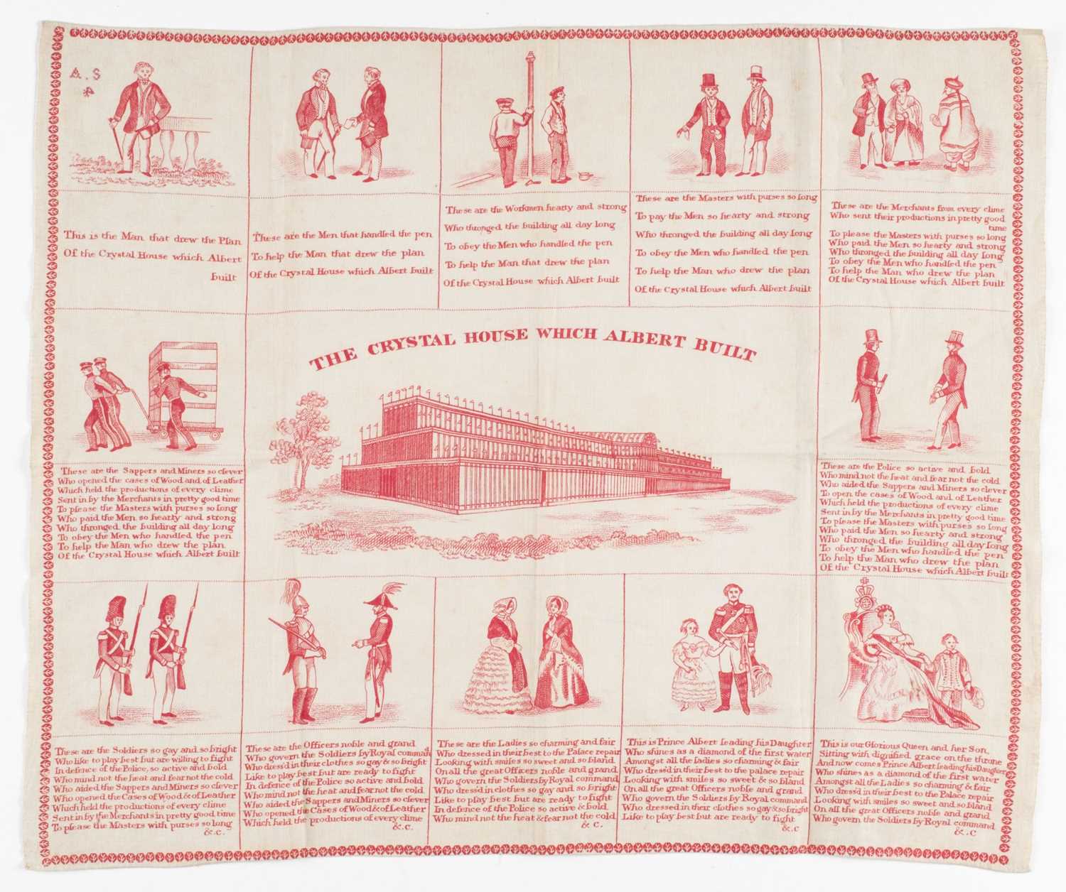 Lot 327 - Handkerchief. The Crystal Palace Which Albert Built, circa 1851, & 1 other item