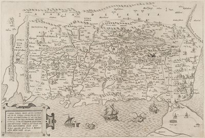 Lot 179 - Holy Land. Montanus (Arias), Terrae Israel omnis ante Canaan dictae in tribus..., circa 1572