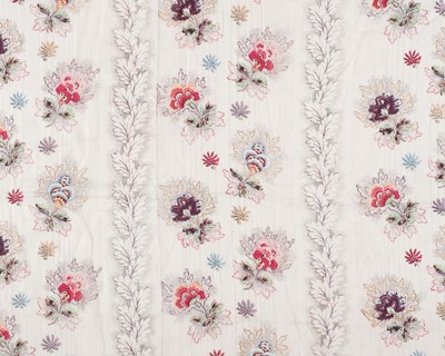 Lot 315 - Fabric. A large pieced frament of seaweed muslin dress fabric, circa 1830s