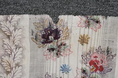 Lot 315 - Fabric. A large pieced frament of seaweed muslin dress fabric, circa 1830s