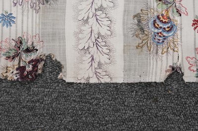 Lot 315 - Fabric. A large pieced frament of seaweed muslin dress fabric, circa 1830s