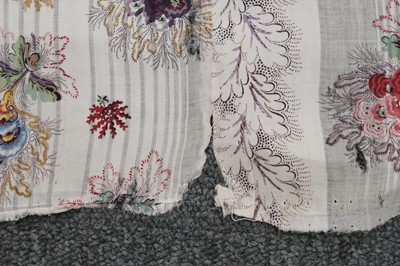 Lot 315 - Fabric. A large pieced frament of seaweed muslin dress fabric, circa 1830s