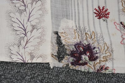 Lot 315 - Fabric. A large pieced frament of seaweed muslin dress fabric, circa 1830s