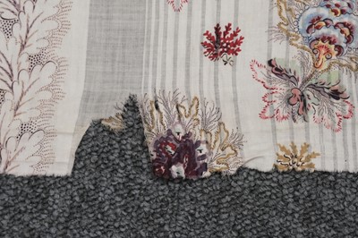 Lot 315 - Fabric. A large pieced frament of seaweed muslin dress fabric, circa 1830s