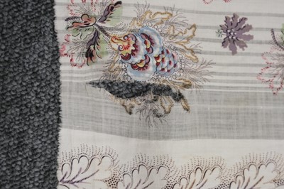 Lot 315 - Fabric. A large pieced frament of seaweed muslin dress fabric, circa 1830s