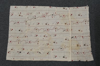 Lot 315 - Fabric. A large pieced frament of seaweed muslin dress fabric, circa 1830s