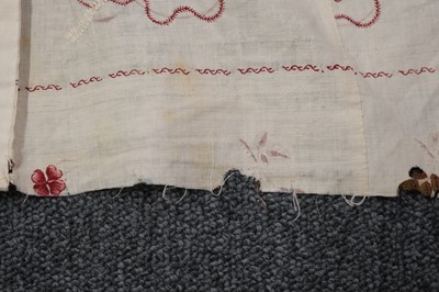 Lot 315 - Fabric. A large pieced frament of seaweed muslin dress fabric, circa 1830s