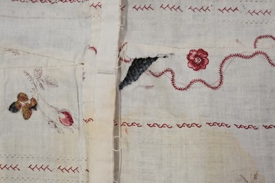 Lot 315 - Fabric. A large pieced frament of seaweed muslin dress fabric, circa 1830s
