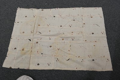 Lot 315 - Fabric. A large pieced frament of seaweed muslin dress fabric, circa 1830s