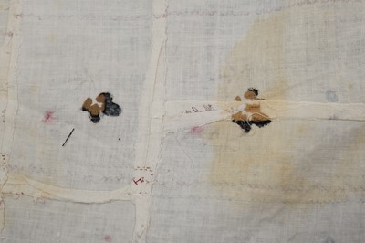 Lot 315 - Fabric. A large pieced frament of seaweed muslin dress fabric, circa 1830s