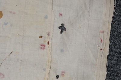 Lot 315 - Fabric. A large pieced frament of seaweed muslin dress fabric, circa 1830s