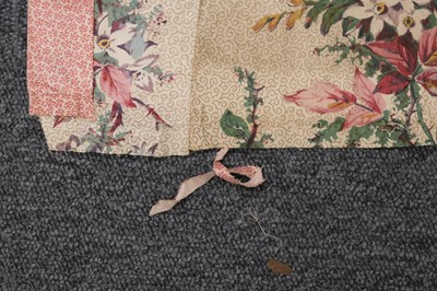Lot 315 - Fabric. A large pieced frament of seaweed muslin dress fabric, circa 1830s
