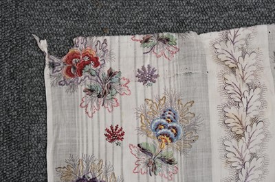 Lot 315 - Fabric. A large pieced frament of seaweed muslin dress fabric, circa 1830s