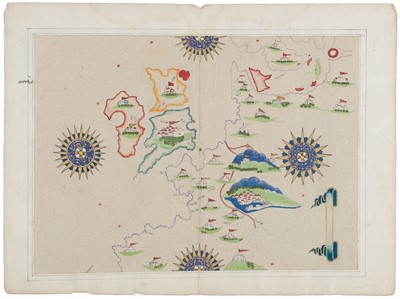 Lot 155 - British Isles. Persian manuscript map, mid-19th century