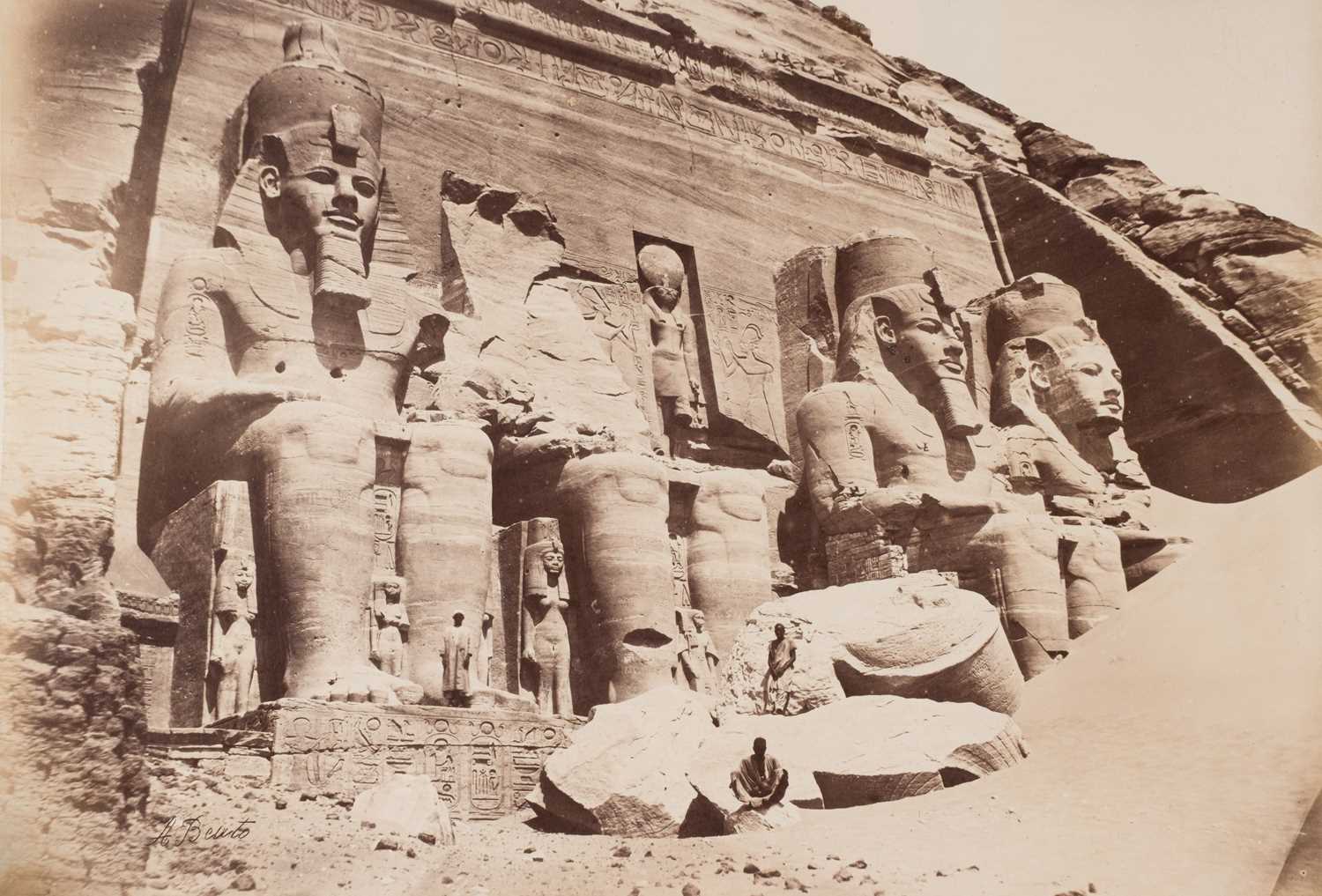 Lot 12 - Egypt. A fine and large album containing 130 mounted photographs, c. 1870s