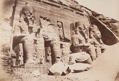 Lot 12 - Egypt. A fine and large album containing 130 mounted photographs, c. 1870s