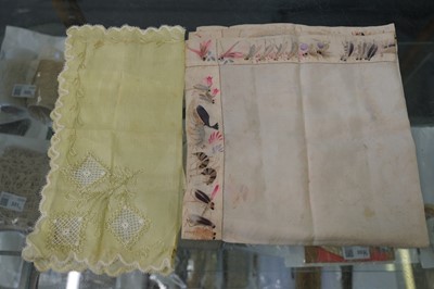 Lot 322 - Handkerchief. A Dresden lace handkerchief, early-mid 19th century & others
