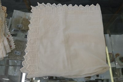 Lot 322 - Handkerchief. A Dresden lace handkerchief, early-mid 19th century & others