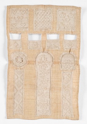Lot 329 - Hollie Point Lace. A small Hollie Point sampler, late 18th century, & other items