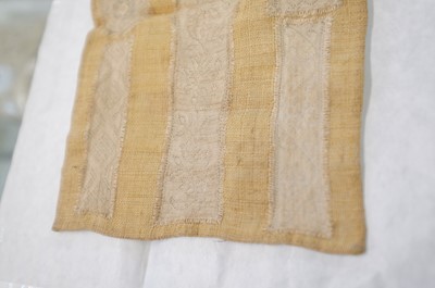 Lot 329 - Hollie Point Lace. A small Hollie Point sampler, late 18th century, & other items