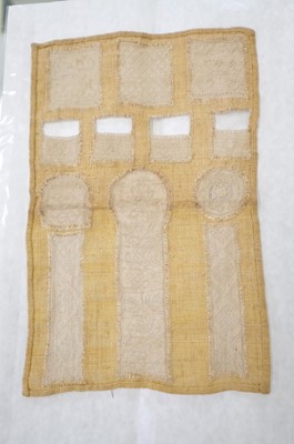 Lot 329 - Hollie Point Lace. A small Hollie Point sampler, late 18th century, & other items
