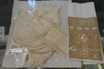Lot 329 - Hollie Point Lace. A small Hollie Point sampler, late 18th century, & other items