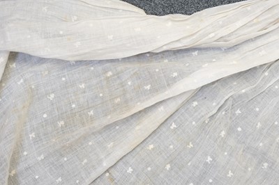 Lot 292 - Children's Clothing. A rare early infant's dress, 18th century, & 4 18th century bonnets