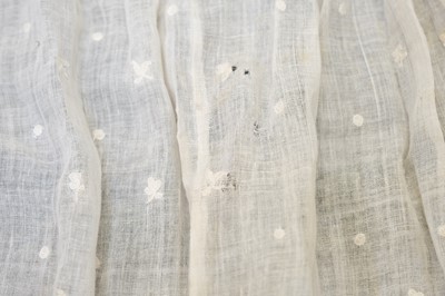 Lot 292 - Children's Clothing. A rare early infant's dress, 18th century, & 4 18th century bonnets