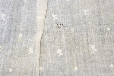 Lot 292 - Children's Clothing. A rare early infant's dress, 18th century, & 4 18th century bonnets