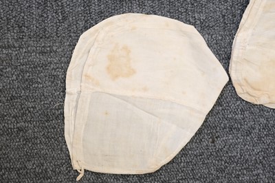 Lot 292 - Children's Clothing. A rare early infant's dress, 18th century, & 4 18th century bonnets