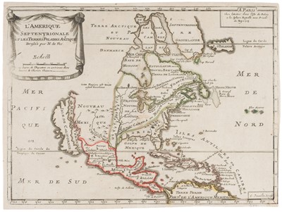 Lot 201 - North America. De Fer (Nicolas), L'Amérique septentrionale..., Paris, 1705