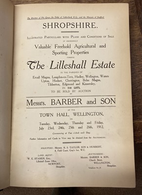 Lot 96 - Lilleshall Estate. A collection of auction sale particulars for the Lilleshall Estate, Shropshire, 1912-27