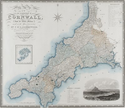 Lot 162 - Cornwall. Greenwood (C & J), Map of the County of Cornwall..., 1829