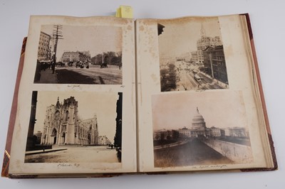 Lot 33 - North & South America. An album containing mounted photographs of the Americas, c. 1880s