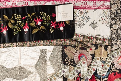 Lot 311 - Embroidered. A group of needlework items, 19th & 20th century