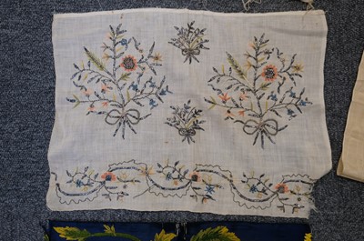 Lot 311 - Embroidered. A group of needlework items, 19th & 20th century
