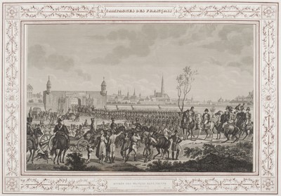 Lot 276 - Napoleonic campaign scenes. Vernet (C. & others), Eight engravings, circa 1810